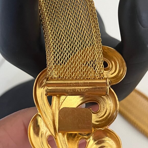 1940s Forstner Gold Mesh Belt - Picture 3 of 4